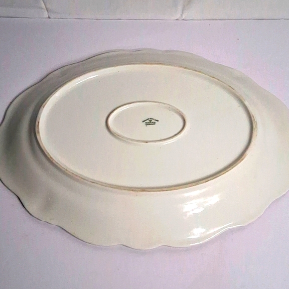 Vintage Johann Haviland Blue Flower Platinum Trim Serving Dish From Germany - Picture 7 of 7